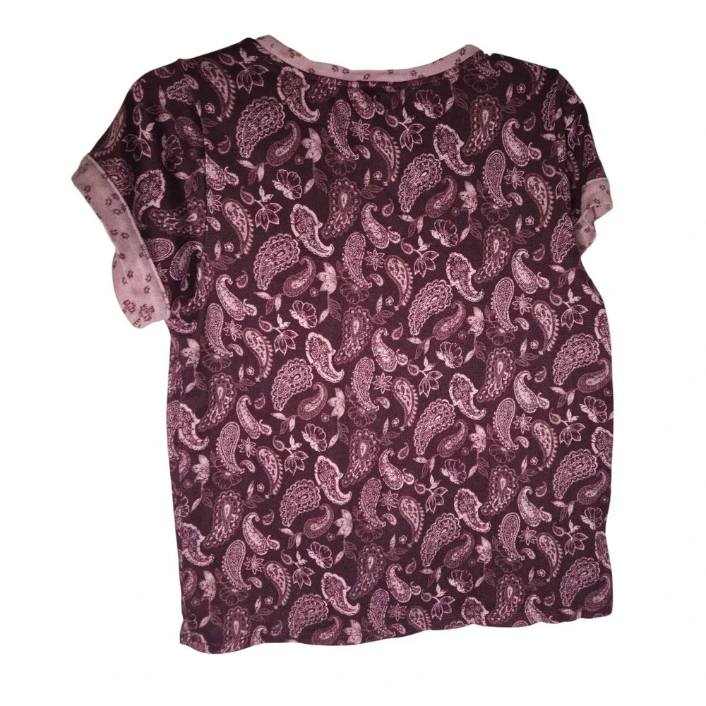 Lucky Brand Paisley Print Pajama Set Women's Size S Top Pants Lounge Sleepwear - Picture 4 of 6